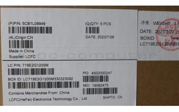 Lenovo 5CB1L09949 COVER Upper Case ASM_POR L82WQ WH WT WOL