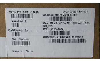 Lenovo 5CB1L10846 COVER UpperCase_ITA C82XD NFP CG BL AL