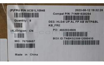 Lenovo 5CB1L10948 COVER UpperCase_FRA C82XD FP AB BL AL