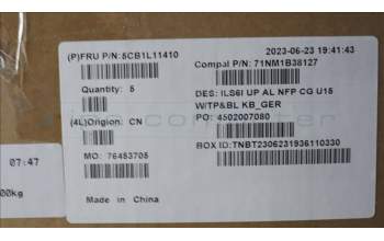 Lenovo 5CB1L11410 COVER UpperCase_GER C82XF NFP CG BL AL