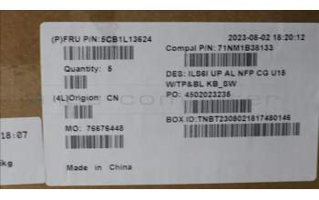 Lenovo 5CB1L13624 COVER UpperCase_SWS C82XF NFP CG BL AL