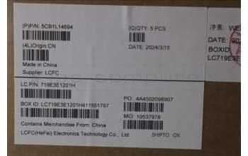 Lenovo 5CB1L14694 COVER Upper Case ASM_FRA L82YV NFP BK