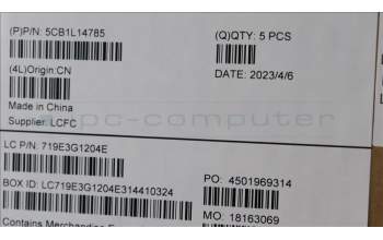 Lenovo 5CB1L14785 COVER Upper Case ASM_BUL L82XR FP AG BL