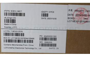 Lenovo 5CB1L14817 COVER Upper Case ASM_SPA L82XR FP AG NBL