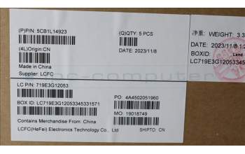 Lenovo 5CB1L14923 COVER Upper Case ASM_POR L82XR NFP ABNBL