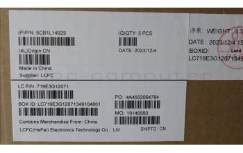 Lenovo 5CB1L14929 COVER Upper Case ASM_FRA L82XR NFP ABNBL