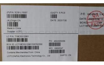 Lenovo 5CB1L15007 COVER Upper Case ASM_FRA L82XR NFP AGNBL