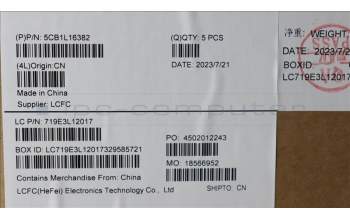 Lenovo 5CB1L16382 COVER Upper Case ASM_GER L82XQ AB BL