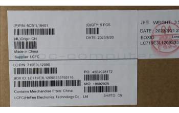 Lenovo 5CB1L16401 COVER Upper Case ASM_UKE L82XQ AB BL