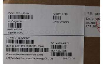 Lenovo 5CB1L27514 COVER Upper Case ASM_HUN L82XQ AG BL