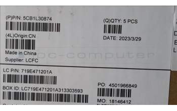 Lenovo 5CB1L30874 COVER Upper Case ASM_LA SPA L82WKONGYRGB
