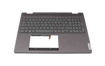 5CB1L31845 teclado incl. topcase original Lenovo DE (alemán) gris/canaso con retroiluminacion