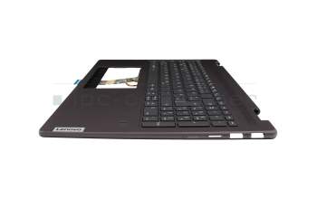 5CB1L31845 teclado incl. topcase original Lenovo DE (alemán) gris/canaso con retroiluminacion