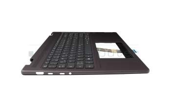 5CB1L31845 teclado incl. topcase original Lenovo DE (alemán) gris/canaso con retroiluminacion