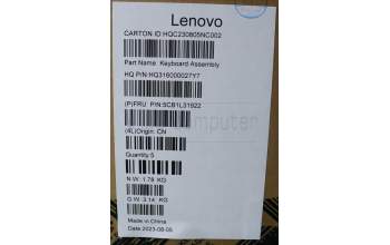 Lenovo 5CB1L31922 C-Cover with keyboard,English,Arctic Grey,FingerPrint
