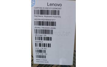 Lenovo 5CB1L39380 C-Abdeckung mit Tastatur, Bulgarisch, sturmgrau, GB