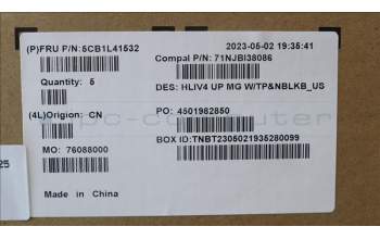 Lenovo 5CB1L41532 COVER Upper Case ASM_ENG C21JC MGNBL