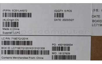Lenovo 5CB1L44972 COVER Upper Case ASM_KOR L83AQ A/G