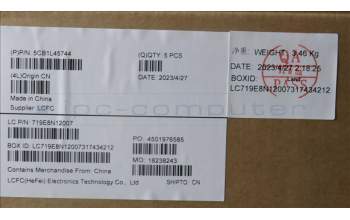 Lenovo 5CB1L45744 COVER Upper Case ASM_ENG L82X7 AG NBL