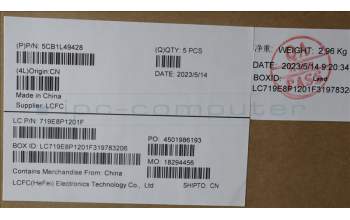 Lenovo 5CB1L49428 COVER Upper Case ASM_UKE L82X6 NFP AG BL