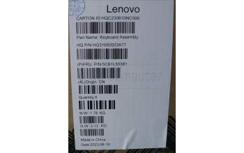 Lenovo 5CB1L50381 COVER Upper Case ASM_GER H 83BS FP ARGY