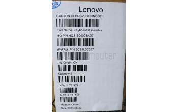 Lenovo 5CB1L50387 C-Abdeckung mit Tastatur, Spanisch, arktisgrau, Fingerabdruck