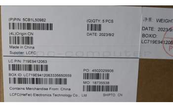 Lenovo 5CB1L50982 COVER Upper Case ASM_BEL L82X8 FP BL AG