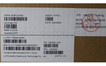 Lenovo 5CB1L51001 COVER Upper Case ASM_NORDIC L82X8 FPBLAG