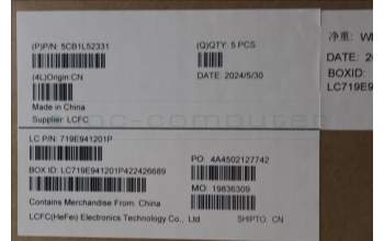 Lenovo 5CB1L52331 C-Cover with keyboard,US English Euro,Arctic Grey,Non_Backlight,FingerPrint