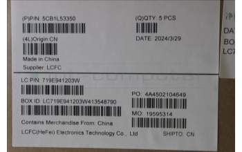 Lenovo 5CB1L53350 COVER Upper Case ASM_POR L82X8 NFP NBLAG