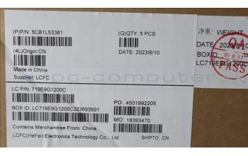 Lenovo 5CB1L53381 COVER Upper Case ASM_ENG L82WS RGBWOT_WL