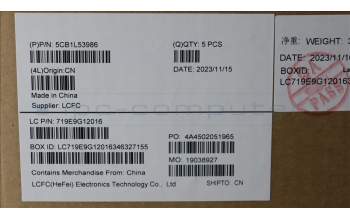 Lenovo 5CB1L53986 COVER Upper Case ASM_SWS L82WS WHWOT_WOL