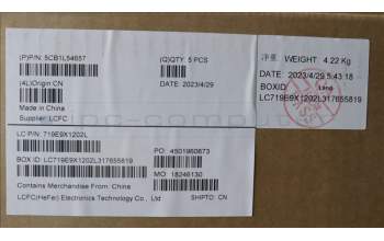 Lenovo 5CB1L54657 COVER Upper Case ASM_FRA L82WM OG WH