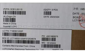 Lenovo 5CB1L55115 COVER Upper Case ASM_ENG_STGY L83BY