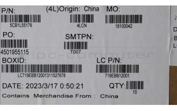 Lenovo 5CB1L55176 COVER Hinge Cover L83BY SG