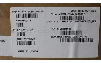 Lenovo 5CB1L55949 COVER Upper Case ASM_ITA C 82XW BL