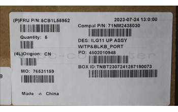 Lenovo 5CB1L55952 COVER Upper Case ASM_POR C 82XW BL