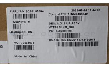 Lenovo 5CB1L55964 C-Abdeckung mit Tastatur, Bulgarisch, Hintergrundbeleuchtung, GB