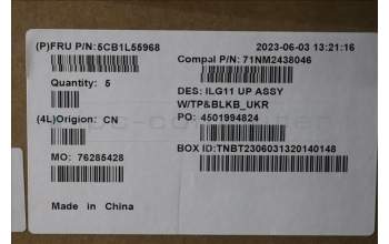 Lenovo 5CB1L55968 C-Abdeckung mit Tastatur, Ukraine, Hintergrundbeleuchtung