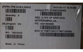 Lenovo 5CB1L56042 COVER Upper Case ASM_ENG C 82YA SGRGB