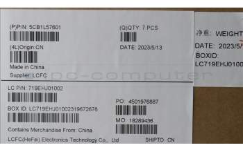 Lenovo 5CB1L57601 COVER FRU KT4D0_C_COVER_WL_SUB_ASSY_GRAY