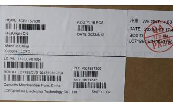 Lenovo 5CB1L57630 COVER FRU KT4D1_D_AL_WWAN_BLK_5G_ASSY