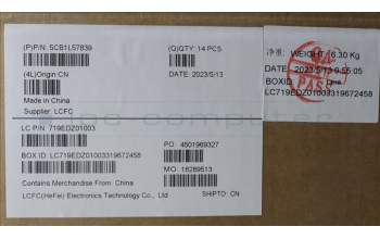 Lenovo 5CB1L57839 COVER FRU KT6D0_C_COVER_WL_SUB_ASSY_GY