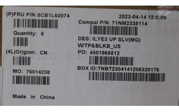 Lenovo 5CB1L60074 COVER Upper Case ASM_ENG C 82YA MGBL