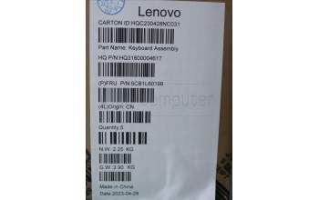Lenovo 5CB1L60199 COVER Upper Case ASM_UKE_H 82X3 NFPSTGY