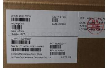 Lenovo 5CB1L67770 COVER Upper Case ASM_BEL L83A1 TEX