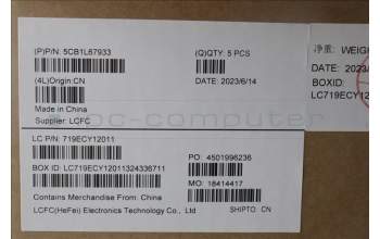 Lenovo 5CB1L67933 COVER Upper Case ASM_ITA L83A0 TEX