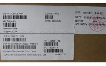 Lenovo 5CB1L67947 COVER Upper Case ASM_UKE L83A0 TEX