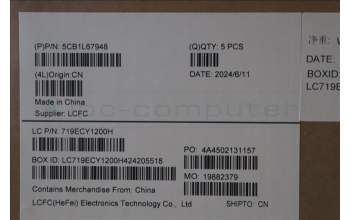 Lenovo 5CB1L67948 COVER Upper Case ASM_UKR L83A0 TEX