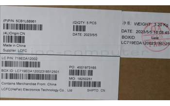 Lenovo 5CB1L68961 COVER Upper Case ASM_UKE L21J8 FPSG BL